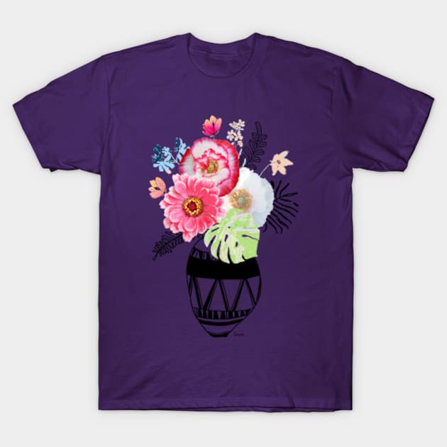 Vase with flowers T-Shirt by RanitasArt